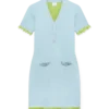 Mini-vestido de lã merino dupla face