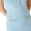 Mini-vestido de lã merino dupla face