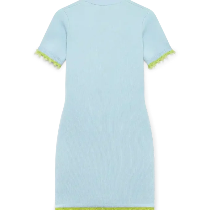Mini-vestido de lã merino dupla face