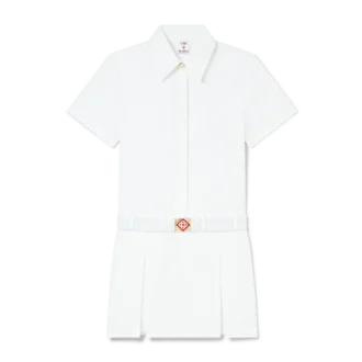 Mini-vestido de ténis plissado