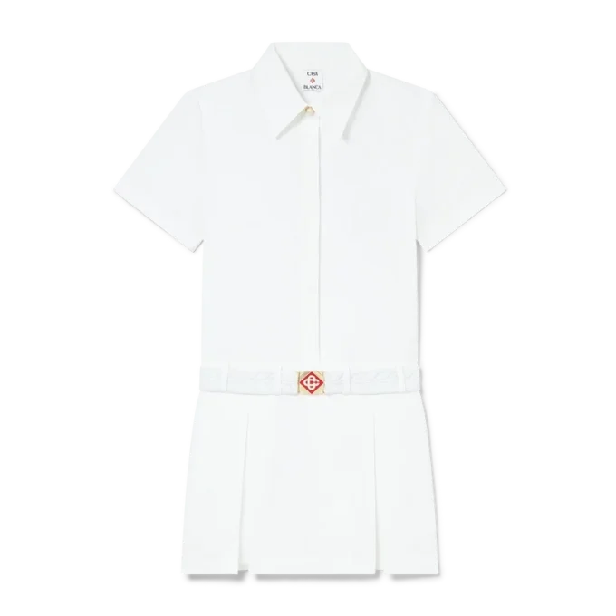 Mini-vestido de ténis plissado