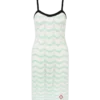 Mini-vestido em croché de algodão com padrão ondulado Mini-vestido em croché de algodão com padrão ondulado
