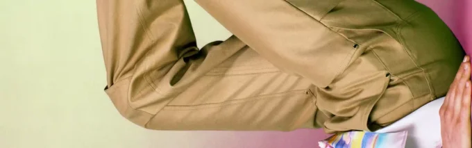 Calças de Algodão Chino