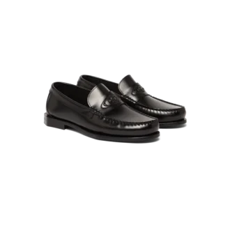 Mocassins de couro preto para homem