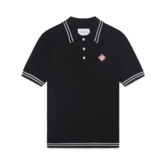 Polo Bouclé com Detalhes Prateados