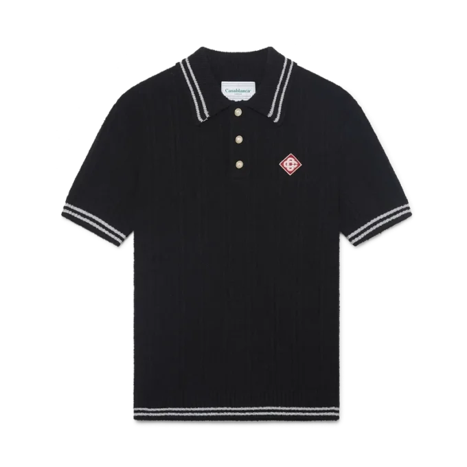 Polo Bouclé com Detalhes Prateados Polo Bouclé com Detalhes Prateados