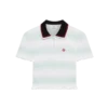 Polo com franzido às riscas Polo com franzido às riscas
