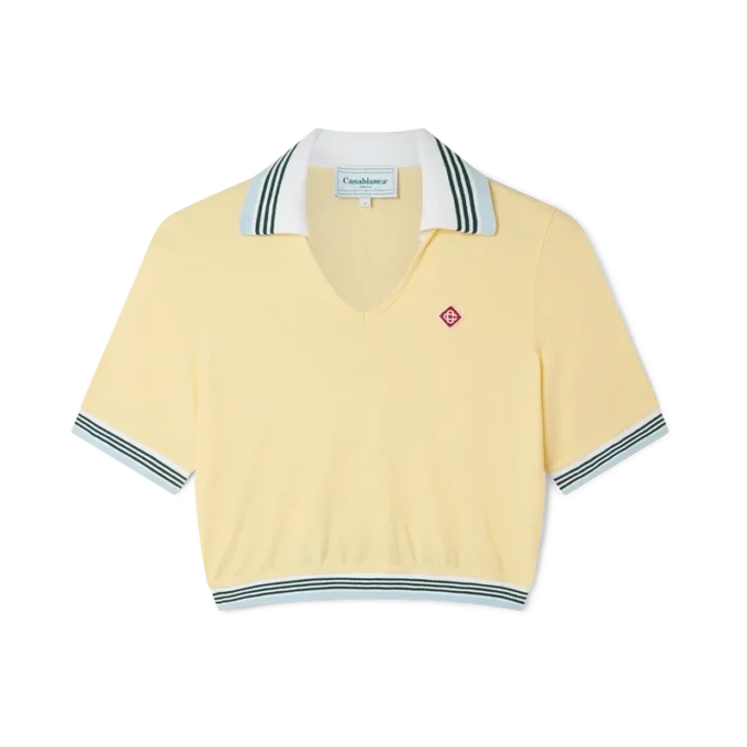 Polo curto em piqué Polo curto em piqué