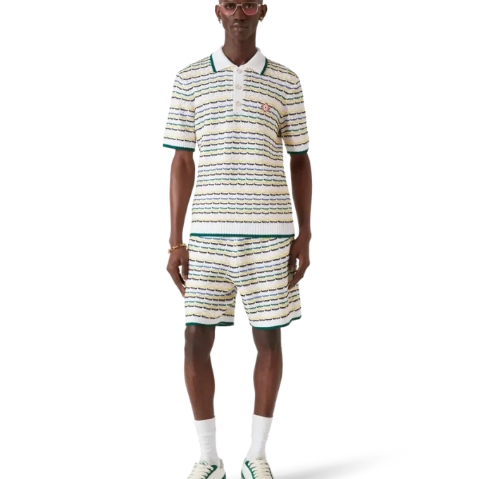 Polo de calções com costura Tuck Polo de calções com costura Tuck