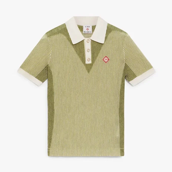 Polo de calções com riscas verticais Polo de calções com riscas verticais