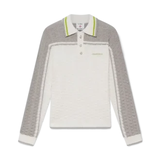 Polo de manga comprida em bouclé Tennis