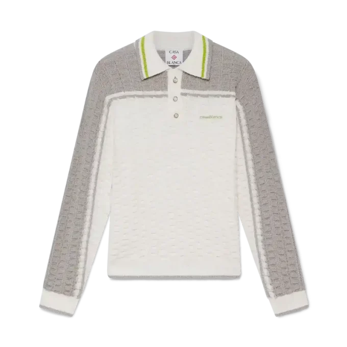 Polo de manga comprida em bouclé Tennis Polo de manga comprida em bouclé Tennis