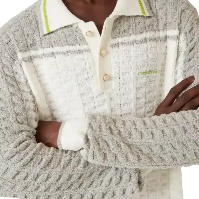 Polo de manga comprida em bouclé Tennis Polo de manga comprida em bouclé Tennis