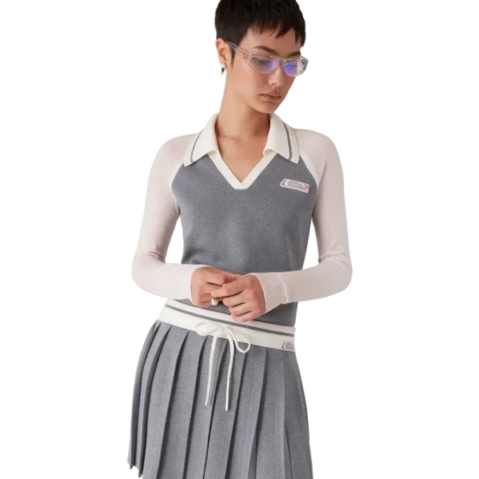 Polo de manga comprida Merino Tennis Polo de manga comprida Merino Tennis