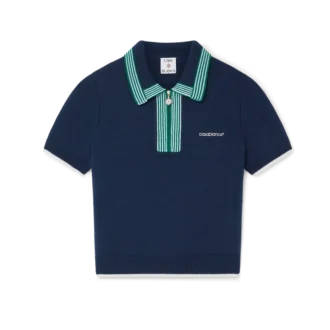Polo de ténis em malha