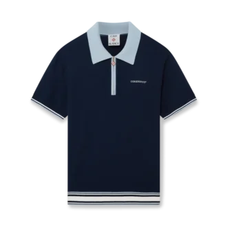 Polo de ténis em malha de lã merino