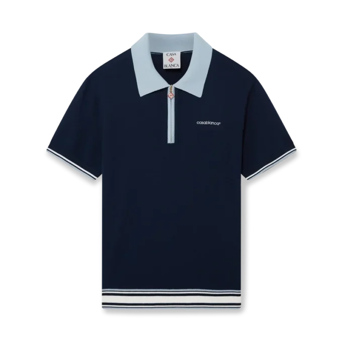 Polo de ténis em malha de lã merino Polo de ténis em malha de lã merino