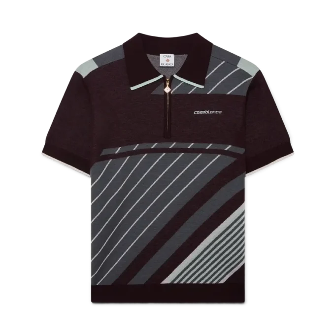 Polo de ténis Merino Diagonal