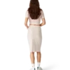 Saia de malha com monograma de cristais Saia de malha com monograma de cristais