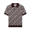 Polo em malha de algodão com monograma Polo em malha de algodão com monograma