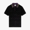 Polo em veludo com monograma roxo Polo em veludo com monograma roxo