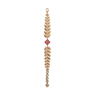 Pulseira com folha de louro dourada