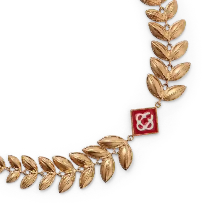 Pulseira com folha de louro dourada Pulseira com folha de louro dourada