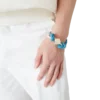 Pulseira de Pérolas com Nós Azul Pulseira de Pérolas com Nós Azul