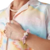 Pulseira de Pérolas com Nós em Rosa Pulseira de Pérolas com Nós em Rosa