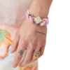 Pulseira de Pérolas com Nós em Rosa Pulseira de Pérolas com Nós em Rosa