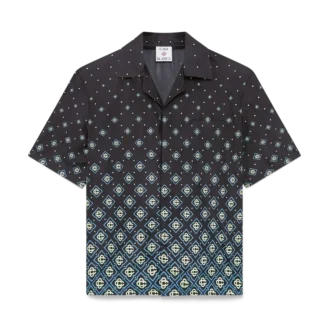 Roupa de banho de calções com monograma preto degradê Roupa de banho de calções com monograma preto degradê