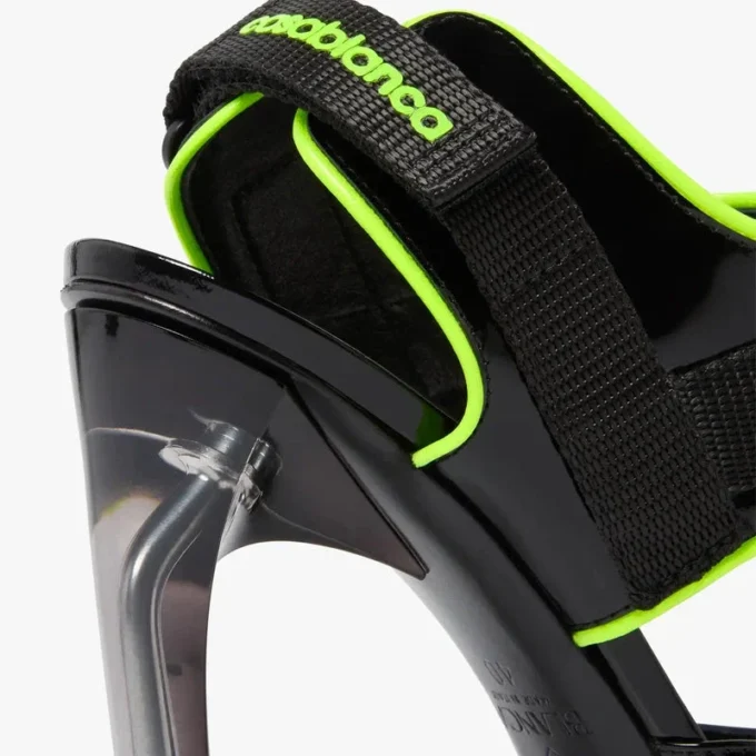 Sapatos de salto alto Raver em pele preta Sapatos de salto alto Raver em pele preta