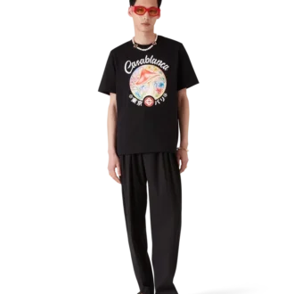 T-shirt com emblema de cogumelo