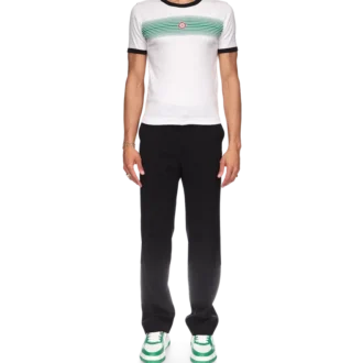 T-shirt com riscas degradadas