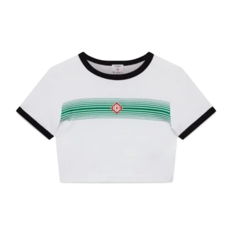 T-shirt com riscas em degradê