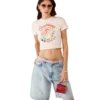T-shirt curta com emblema de cogumelo T-shirt curta com emblema de cogumelo