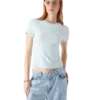 T-shirt de calções de manga curta em veludo para mulher T-shirt de calções de manga curta em veludo para mulher