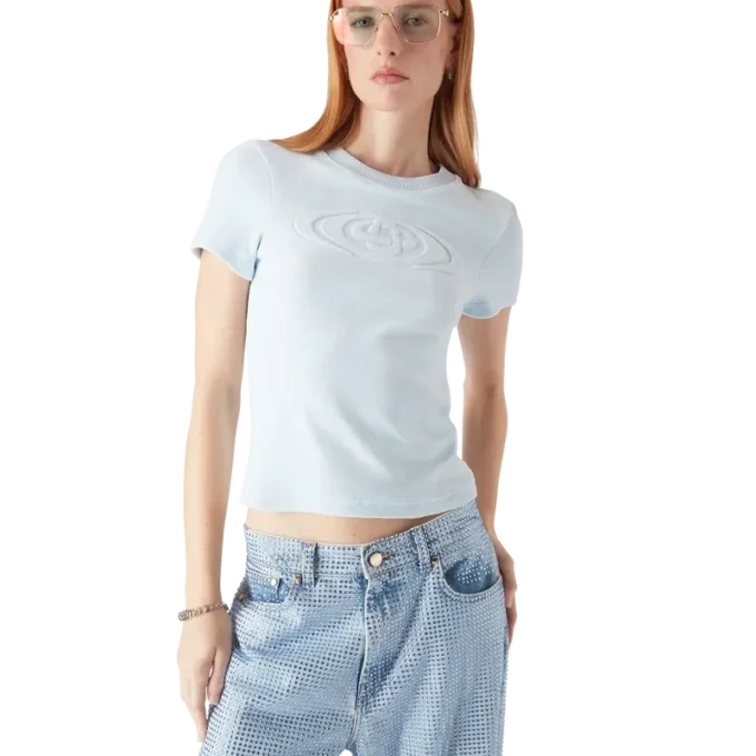 T-shirt de calções de manga curta em veludo para mulher T-shirt de calções de manga curta em veludo para mulher