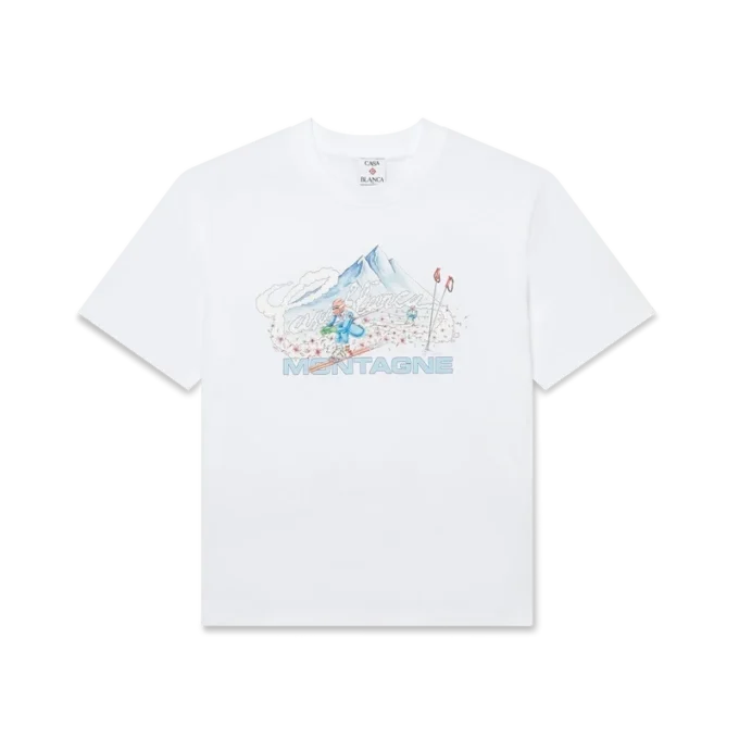 T-shirt de calções de manga curta Ski