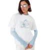 T-shirt de calções de manga curta Ski