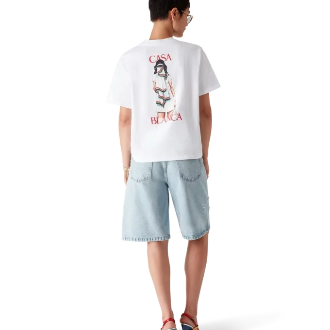 T-shirt de calções de manga curta Tennis Girl T-shirt de calções de manga curta Tennis Girl