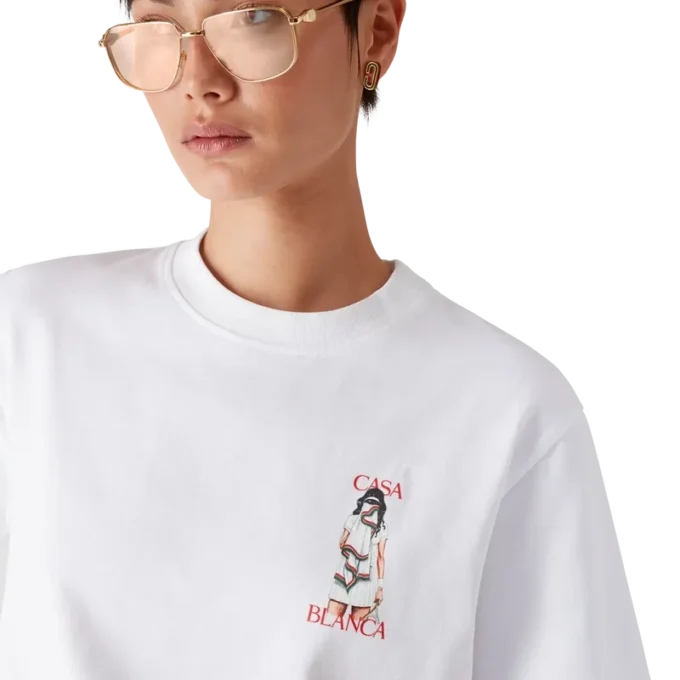 T-shirt de calções de manga curta Tennis Girl T-shirt de calções de manga curta Tennis Girl