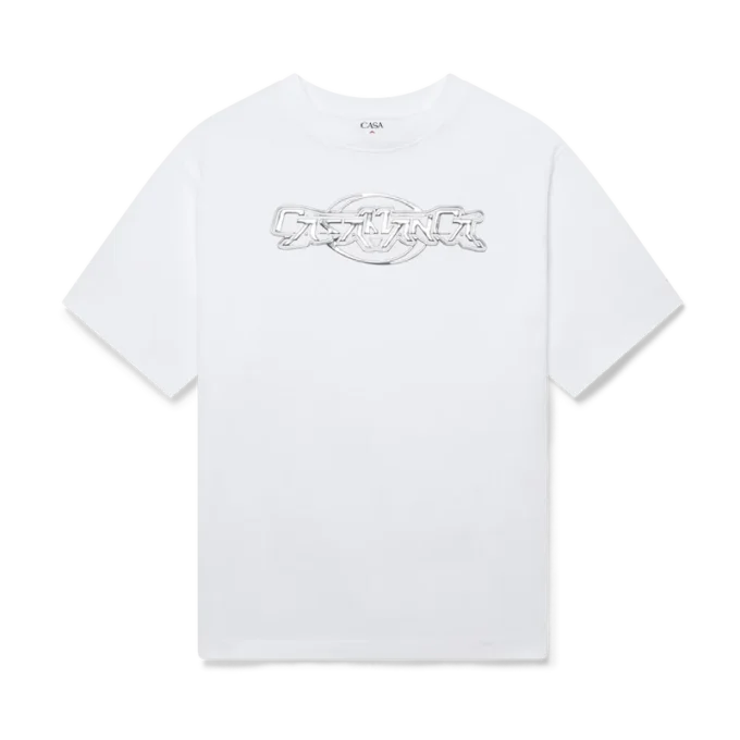 T-shirt de calção oversized de manga curta Casablanca Chrome T-shirt de calção oversized de manga curta Casablanca Chrome