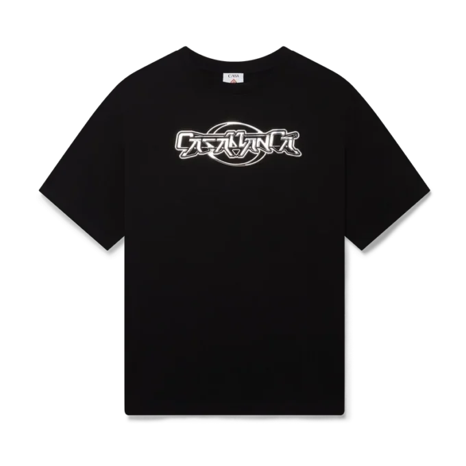 T-shirt de calção oversized de manga curta Casablanca Chrome T-shirt de calção oversized de manga curta Casablanca Chrome