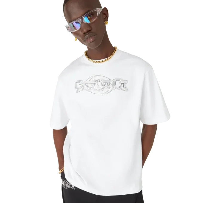 T-shirt de calção oversized de manga curta Casablanca Chrome T-shirt de calção oversized de manga curta Casablanca Chrome