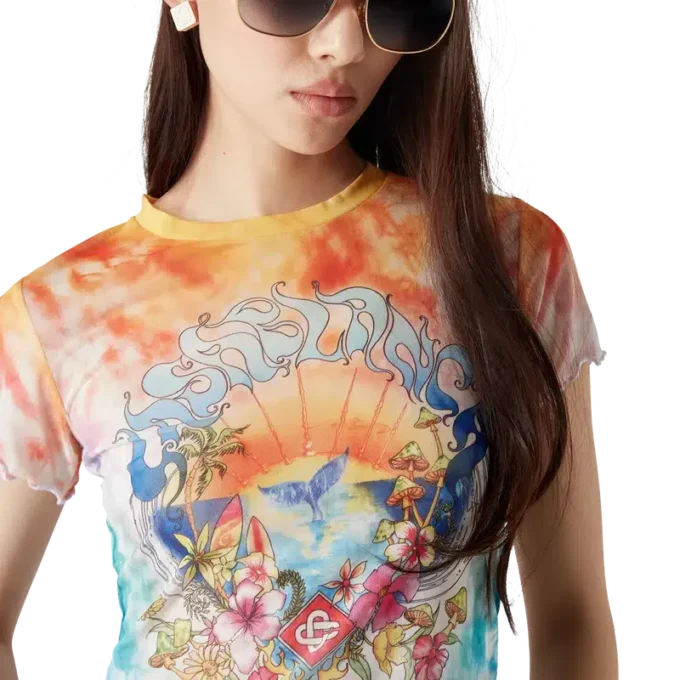 T-shirt de malha Tie Dye Surf Trip T-shirt de malha Tie Dye Surf Trip