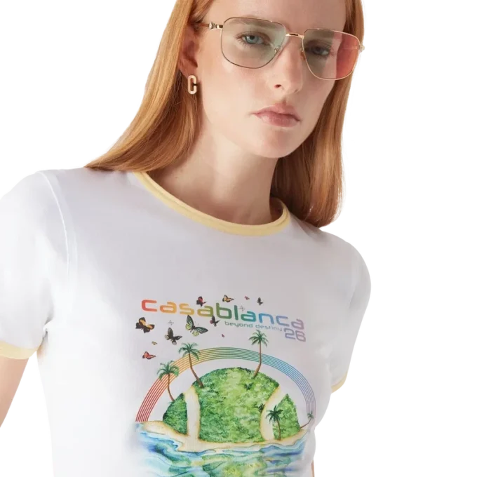 T-shirt de manga curta Beyond Destiny Longline Ringer com calções