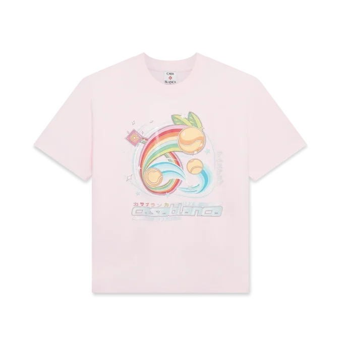 T-shirt de manga curta com bola de ténis em calções T-shirt de manga curta com bola de ténis em calções
