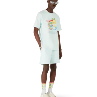 T-shirt de manga curta com bola de ténis em calções