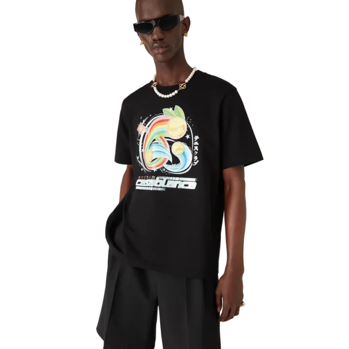T-shirt de manga curta com bola de ténis em calções T-shirt de manga curta com bola de ténis em calções